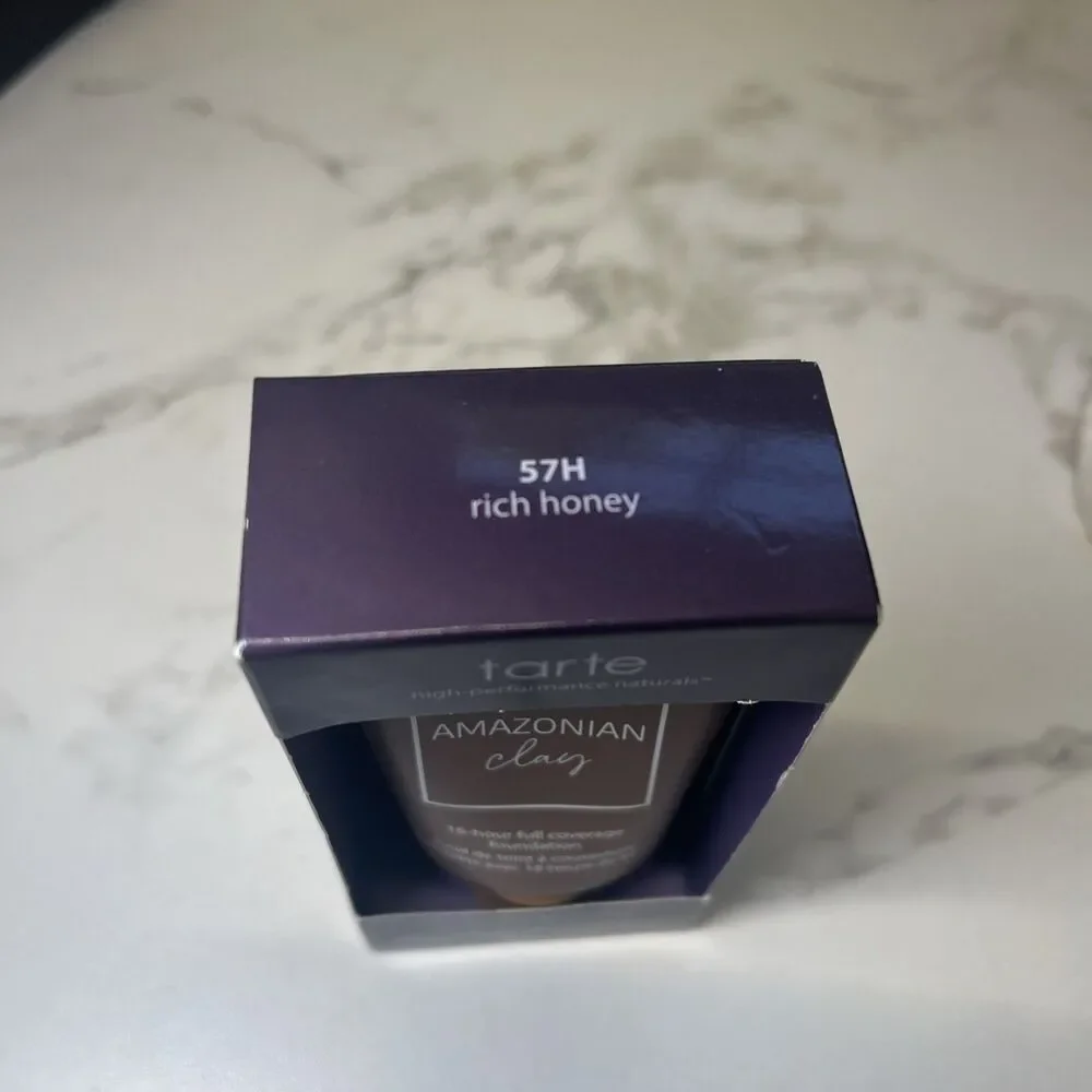 TARTE ~ AMAZONIAN CLAY 16 HOUR FULL COVERAGE FOUNDATION ~ 57 H RICH HONEY